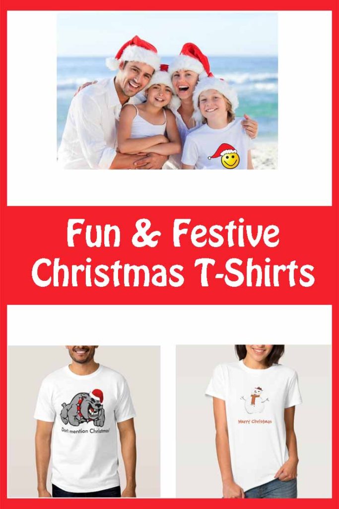Selection of fun Christmas t-shirts