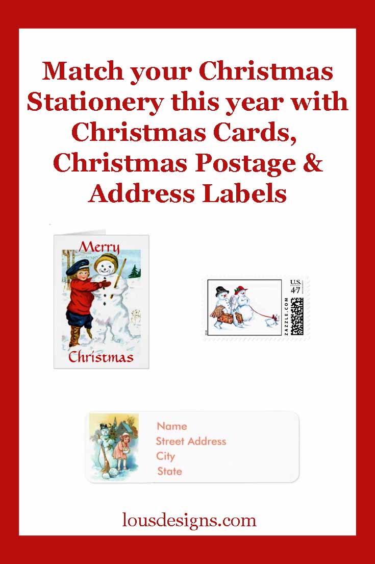 Match your Christmas stationery with cards, postage and address labels