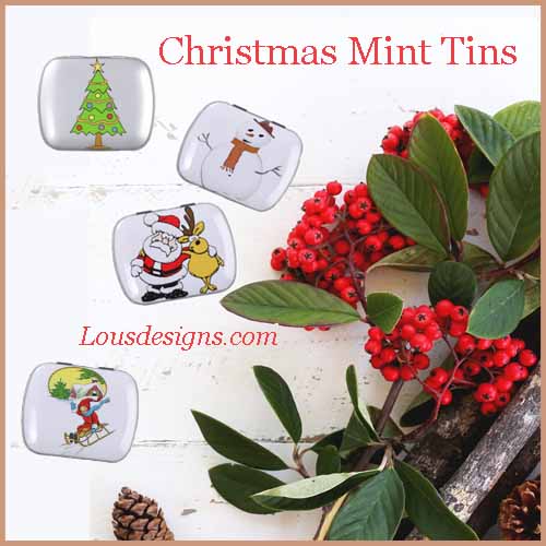 Christmas mint tins