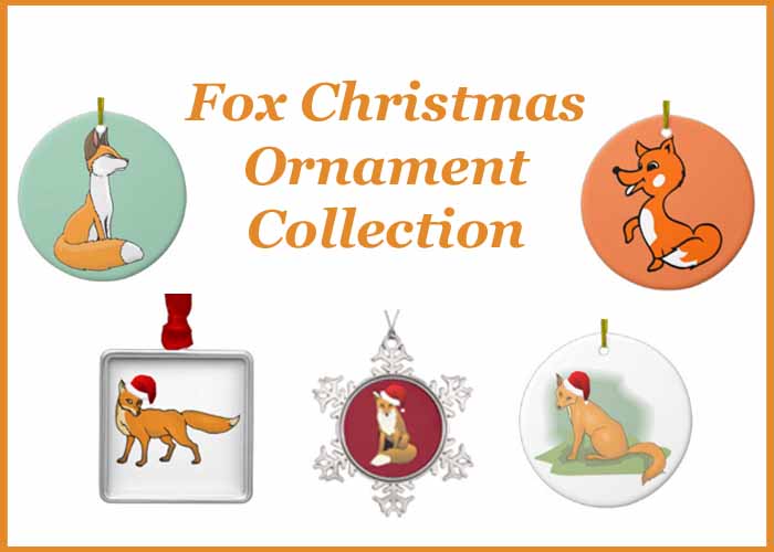 Fun collection of fox Christmas ornaments