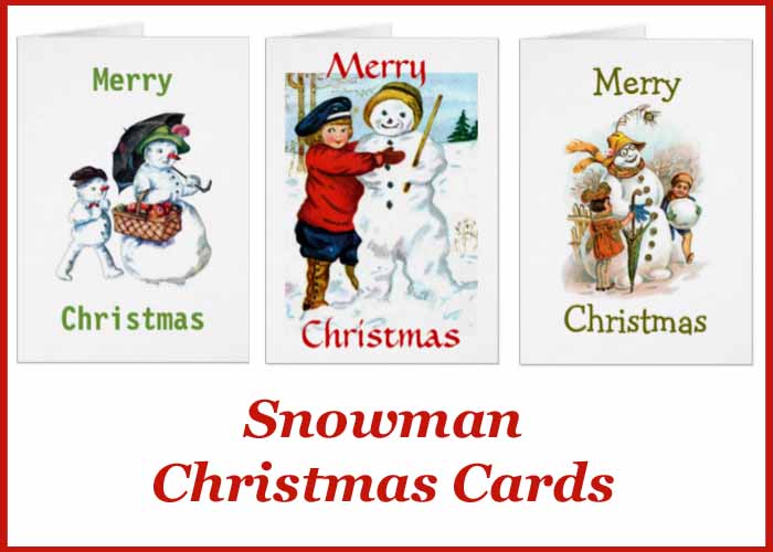 Snowman Christmas Cards Collection via Zazzle